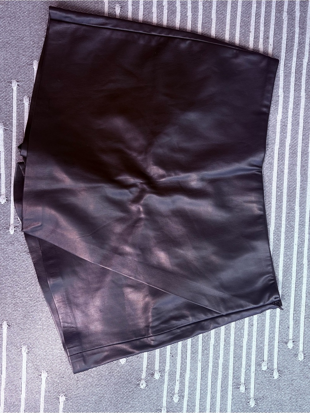 Mango Black Faux Leather Mini Skirt